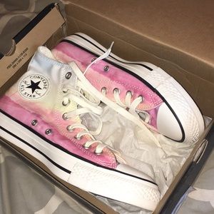 watercolor high top converse